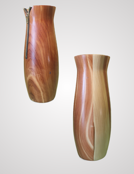 Zipper Vase (Red Cedar)