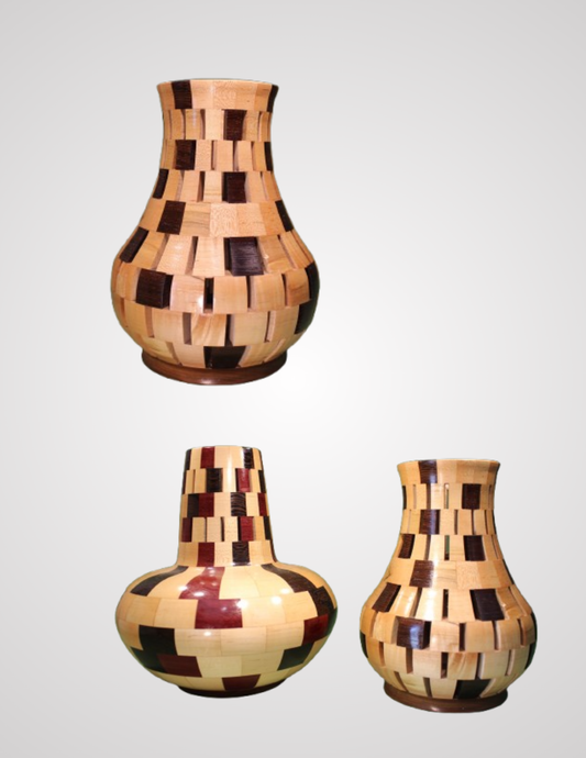Open Segment Vase (Maple and Wenge)