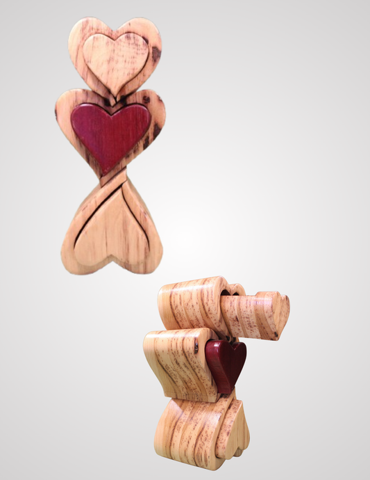 3 Heart Jewelry Box
