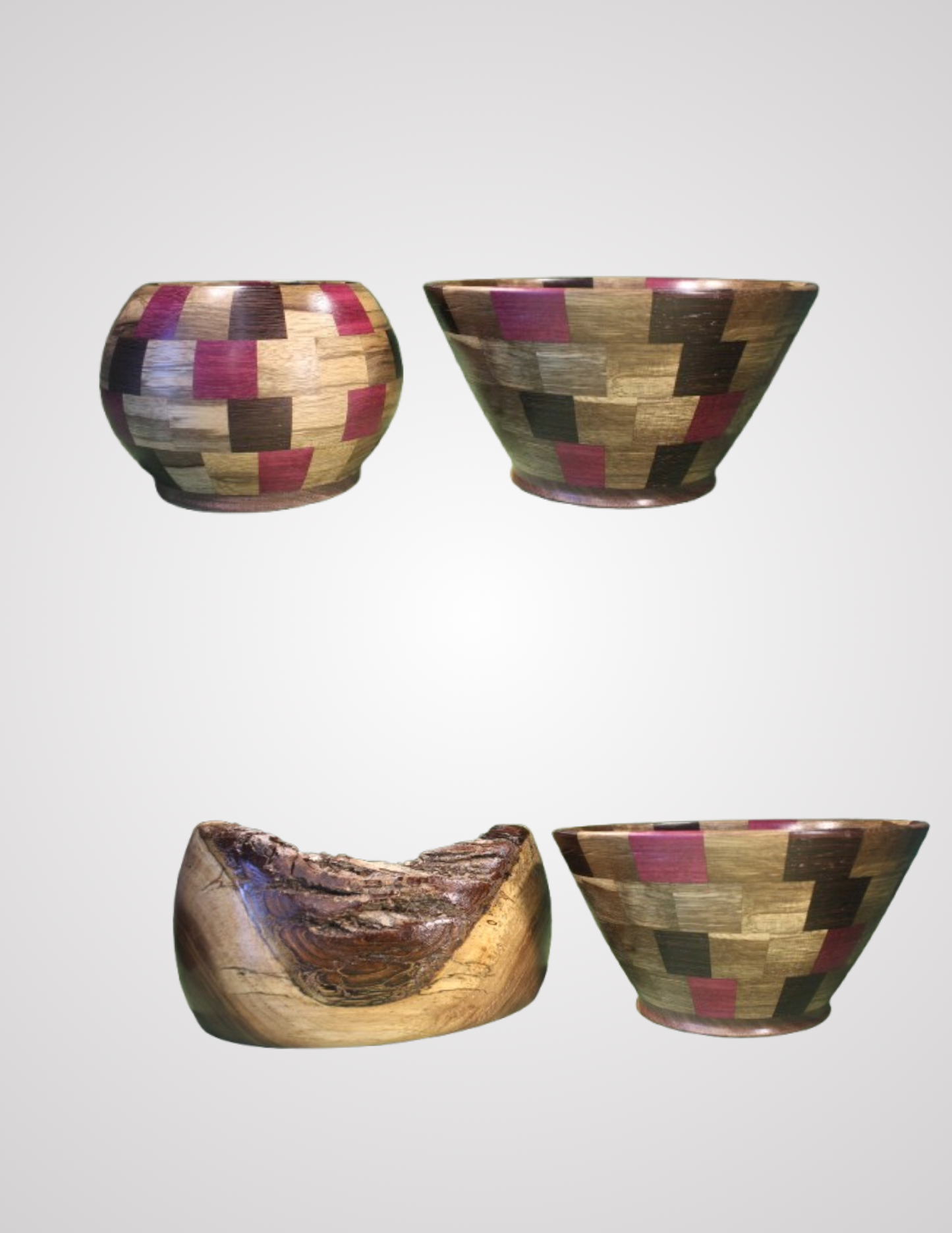 Closed Segment Bowl (African Black Limba, Purple Heart, Winge)