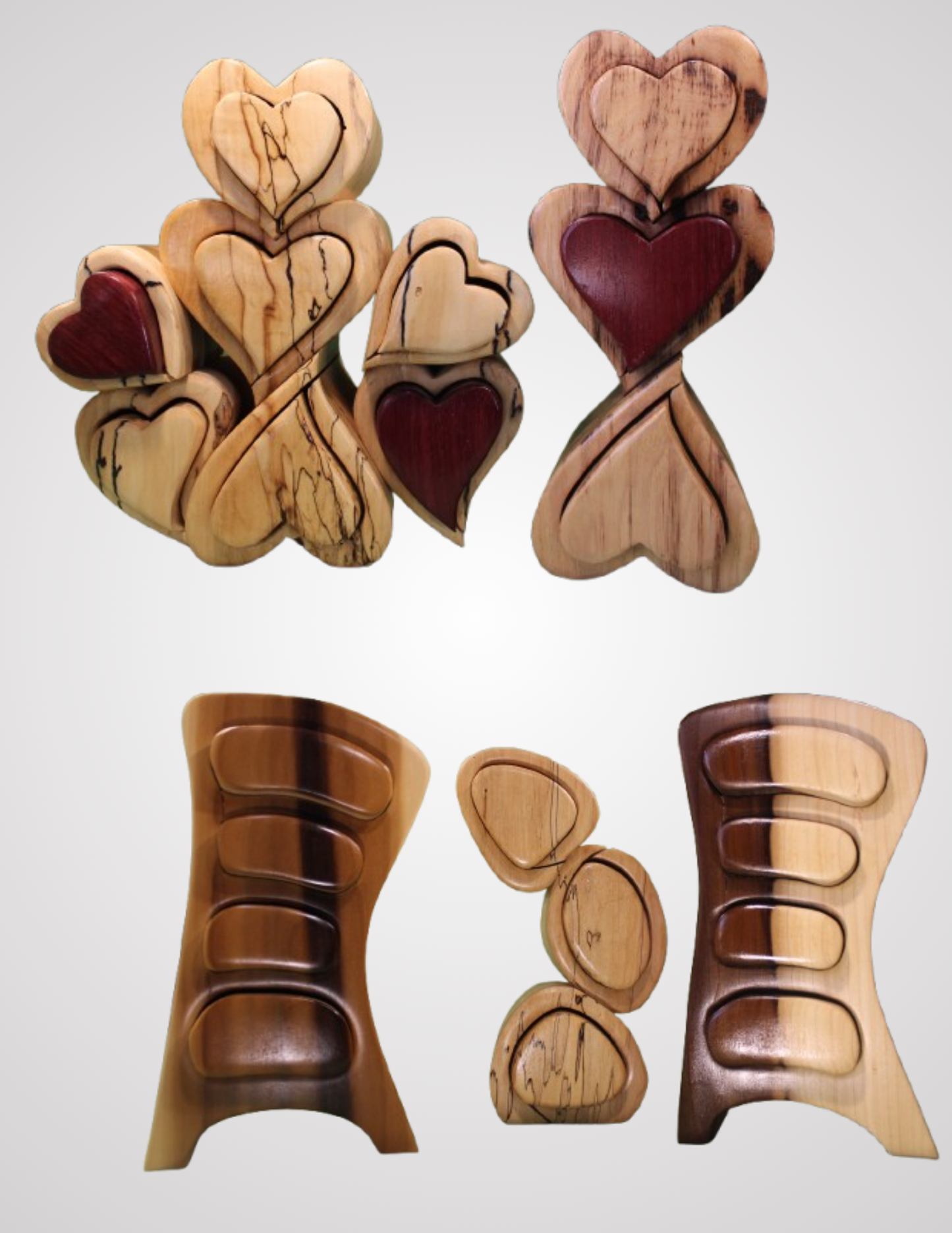 4 Heart Jewelry Box