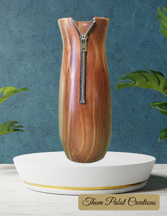 Zipper Vase (Red Cedar)