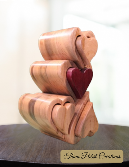 4 Heart Jewelry Box
