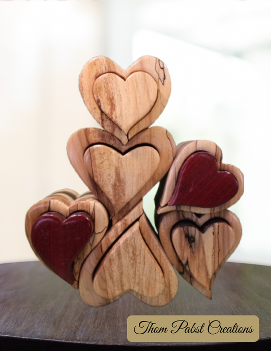 6 Heart Jewelry Box