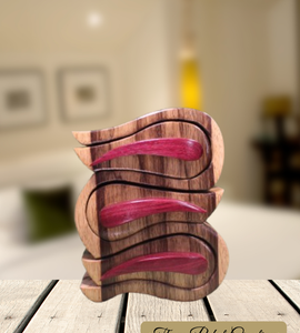 3 Drawer Ribbon Box (Purple Handles)