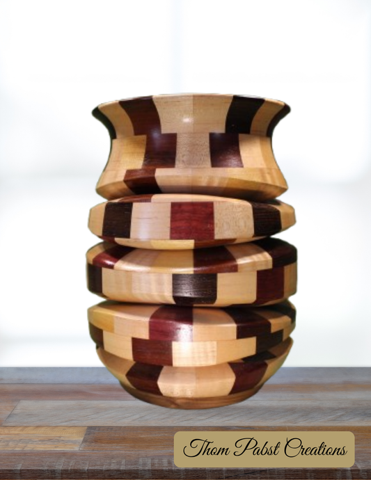 Segmented Melting Vase (Assortment of Woods)