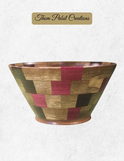 Closed Segment Bowl (African Black Limba, Purple Heart, Winge)