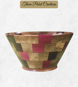 Closed Segment Bowl (African Black Limba, Purple Heart, Winge)