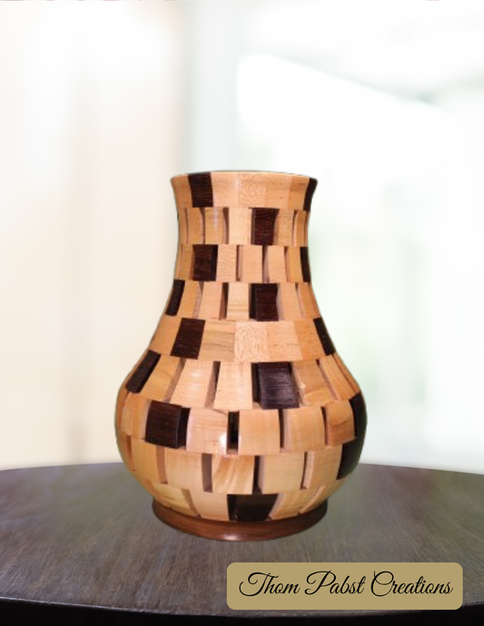 Open Segment Vase (Maple and Wenge)