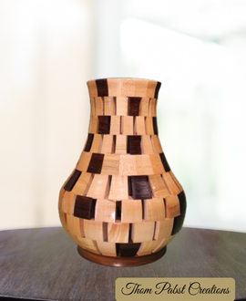 Open Segment Vase (Maple and Wenge)