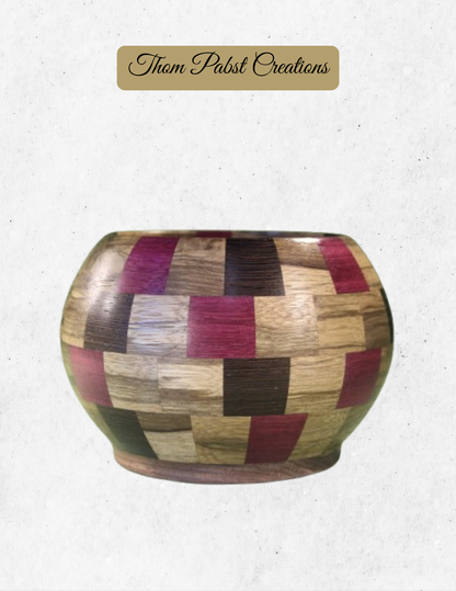 Closed Segment Bowl (African Black Limba, Purple Heart, Winge)