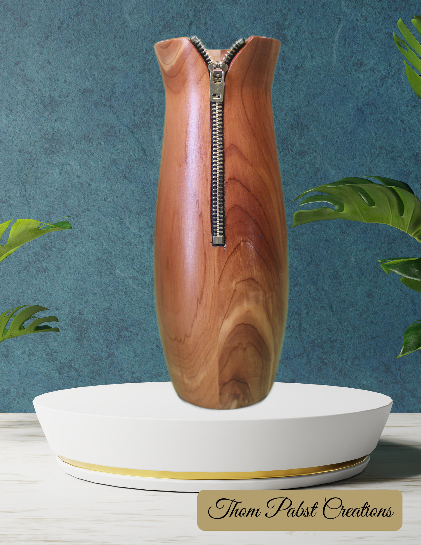 Zipper Vase (Red Cedar)