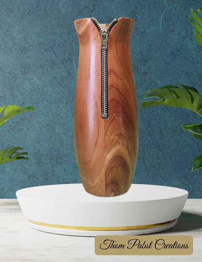 Zipper Vase (Red Cedar)