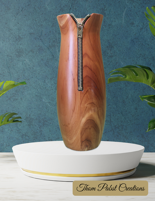 Zipper Vase (Red Cedar)