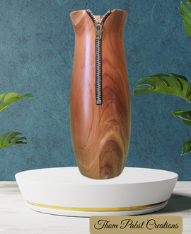 Zipper Vase (Red Cedar)