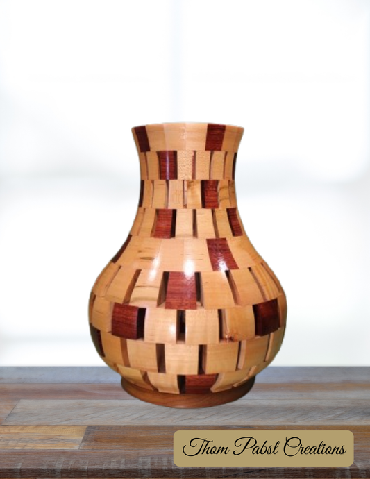Open Segment Vase (Maple and Bloodwood)