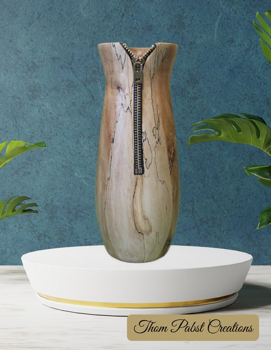 Zipper Vase (Spalted Maple)