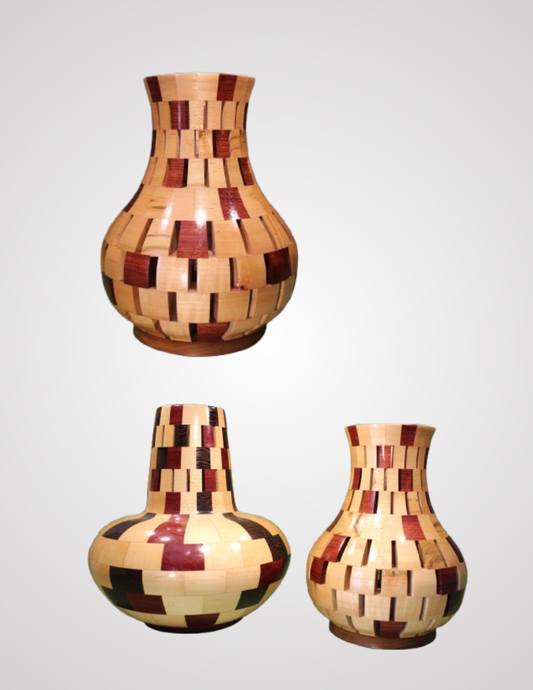 Open Segment Vase (Maple and Bloodwood)