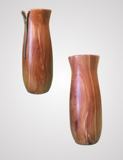 Zipper Vase (Red Cedar)