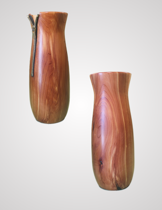Zipper Vase (Red Cedar)