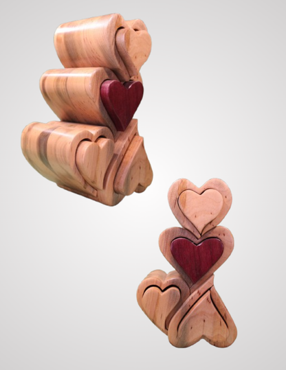 4 Heart Jewelry Box