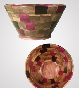 Closed Segment Bowl (African Black Limba, Purple Heart, Winge)