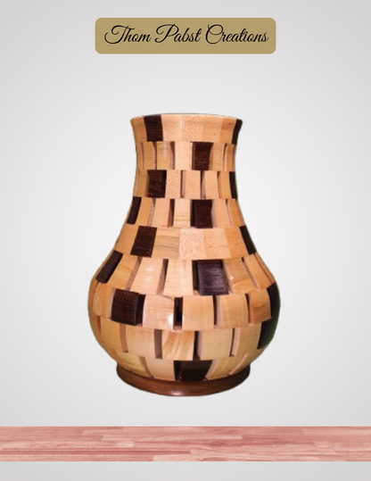 Open Segment Vase (Maple and Wenge)