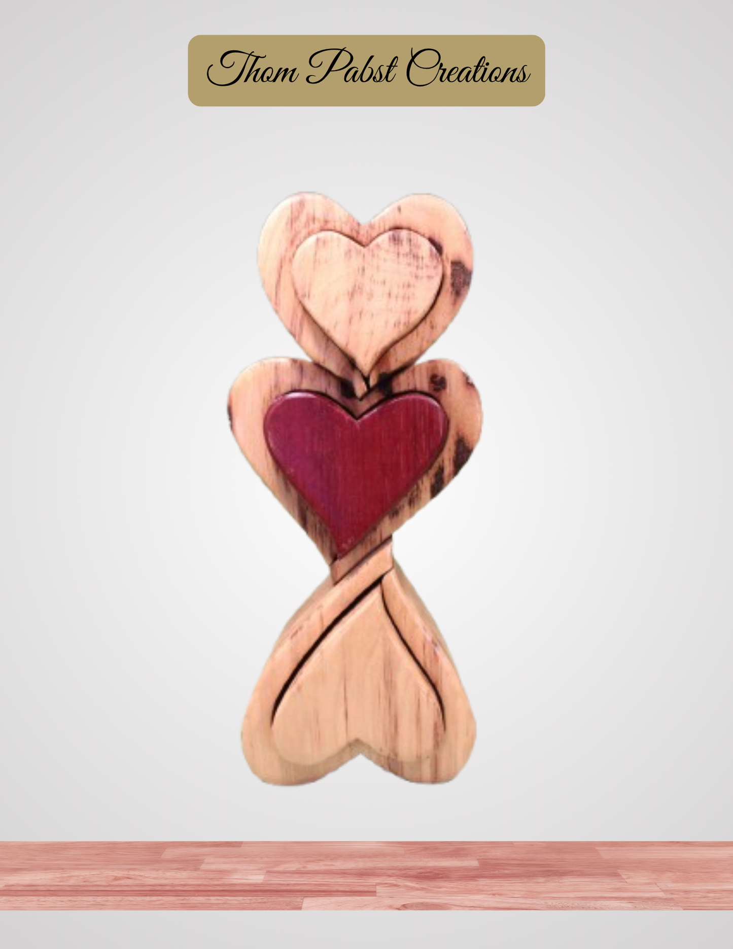 3 Heart Jewelry Box