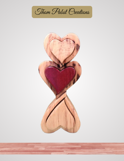 3 Heart Jewelry Box