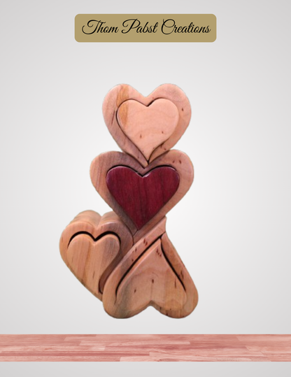 4 Heart Jewelry Box