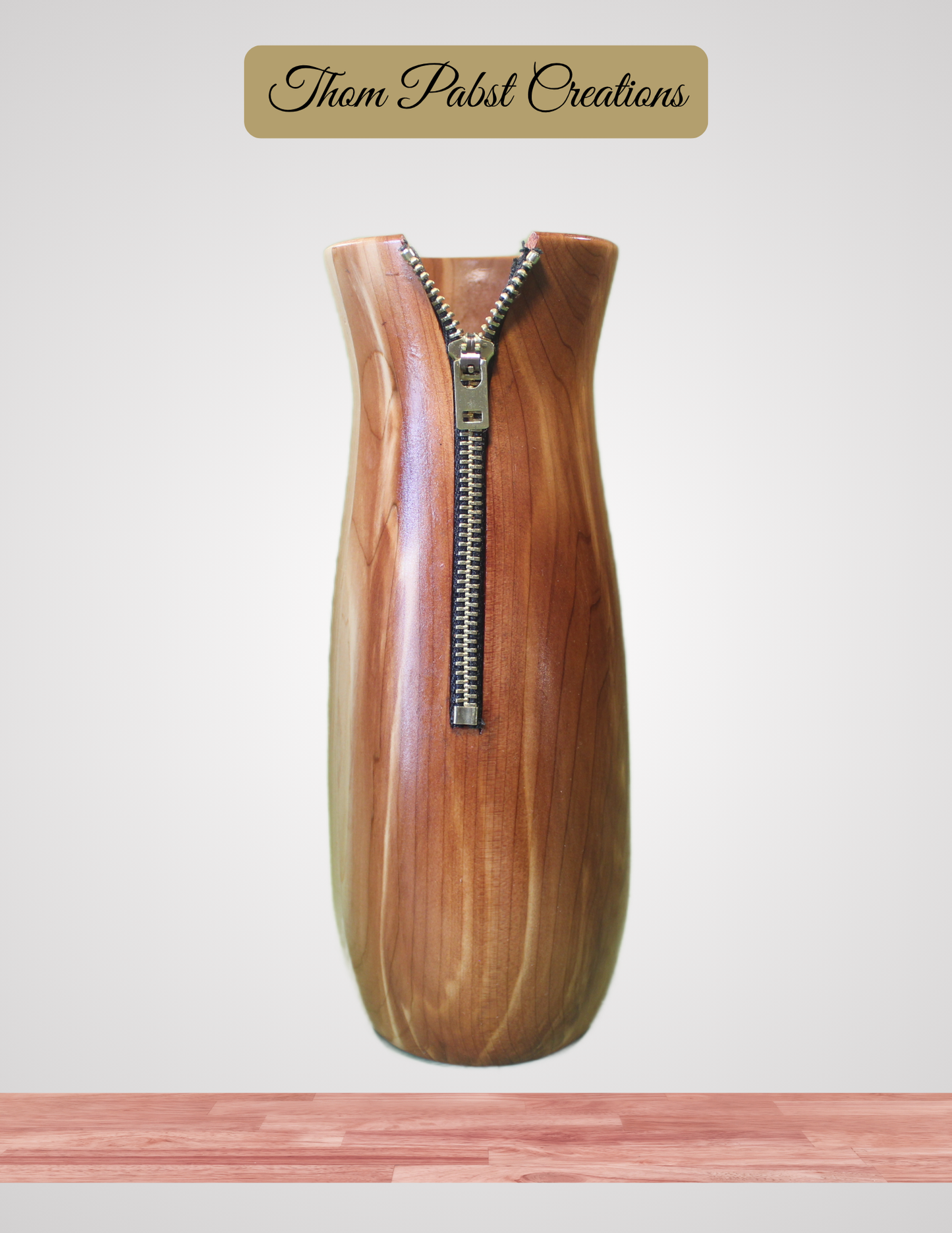 Zipper Vase (Red Cedar)