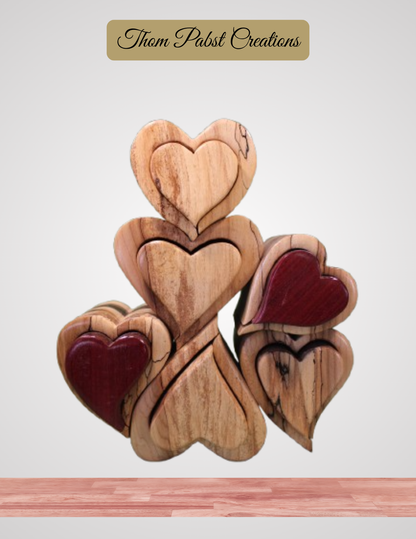 6 Heart Jewelry Box