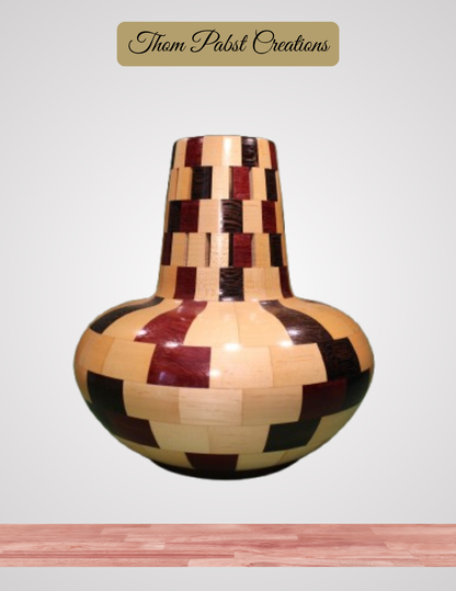 Closed Segment Vase (Maple, Purple Heart, and Wenge)