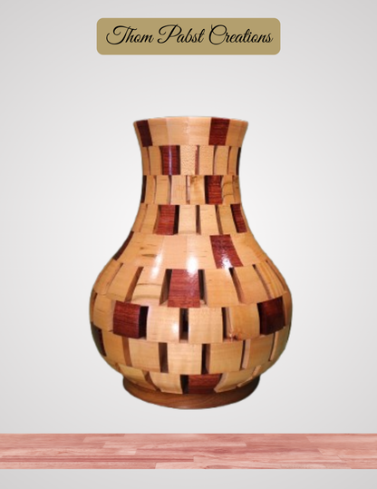 Open Segment Vase (Maple and Bloodwood)