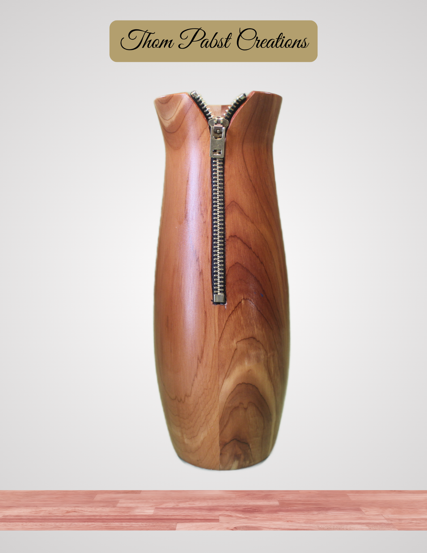 Zipper Vase (Red Cedar)