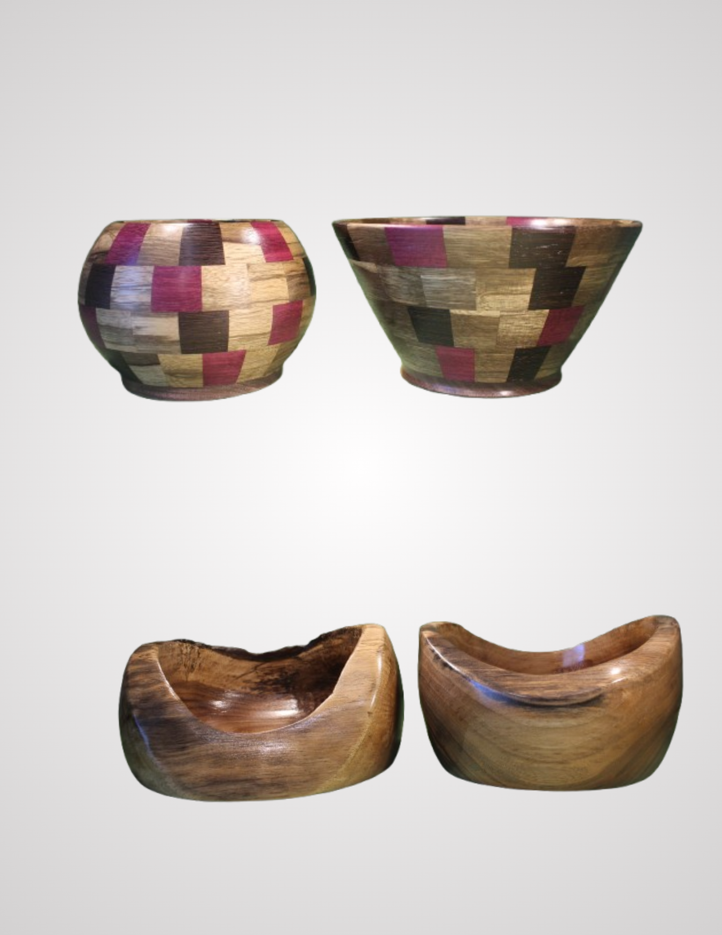 Closed Segment Bowl (African Black Limba, Purple Heart, Winge)