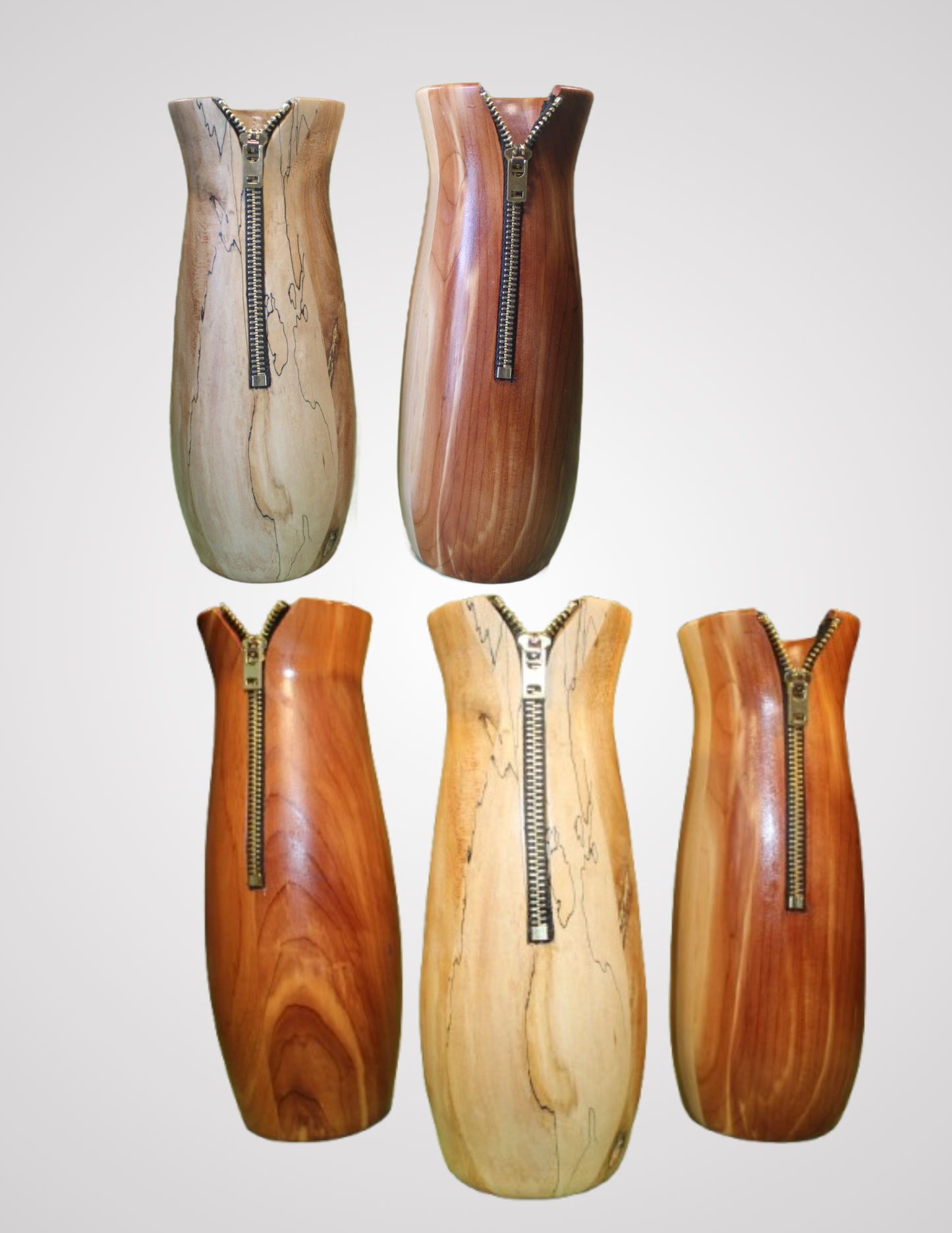 Zipper Vase (Red Cedar)
