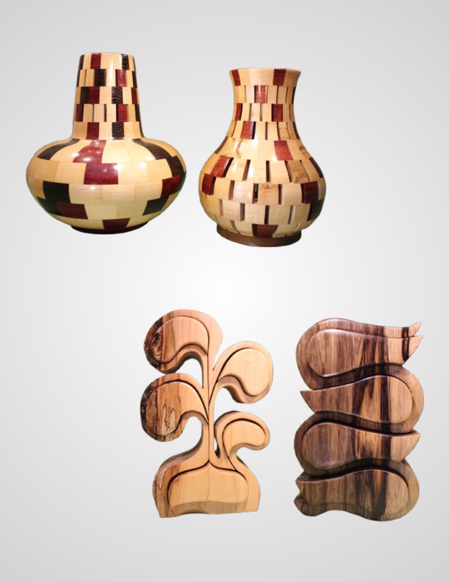 Open Segment Vase (Maple and Wenge)