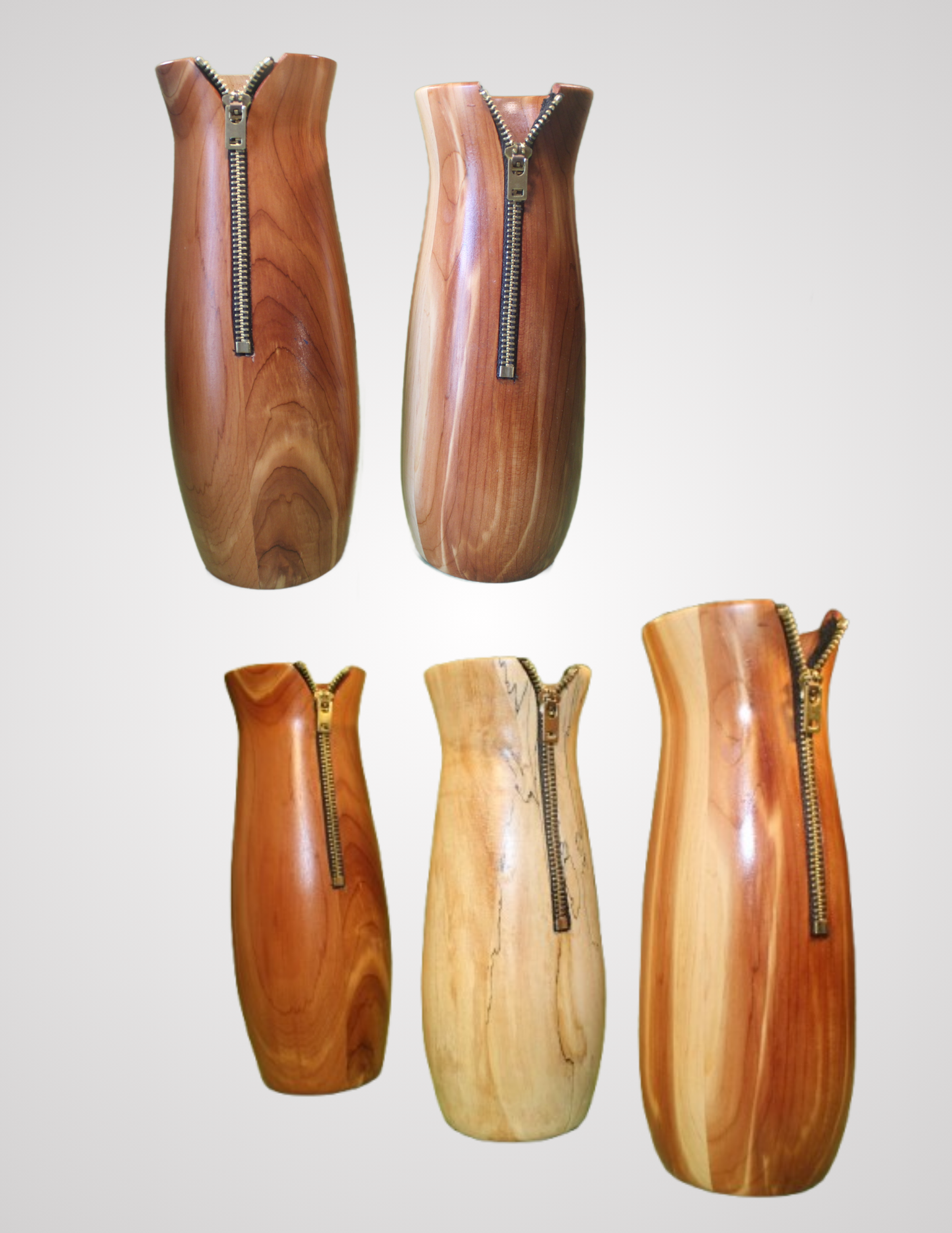 Zipper Vase (Red Cedar)