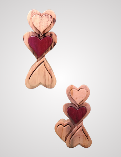 3 Heart Jewelry Box