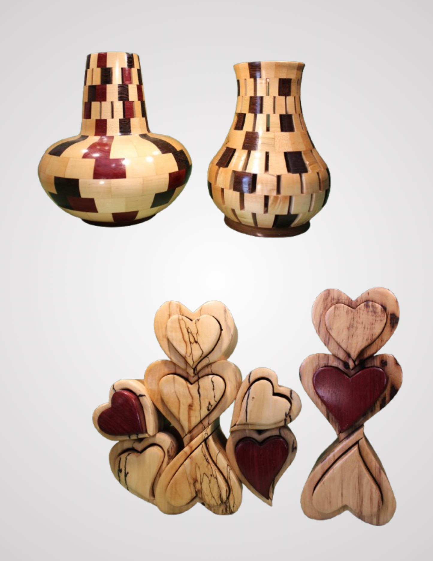 Open Segment Vase (Maple and Bloodwood)