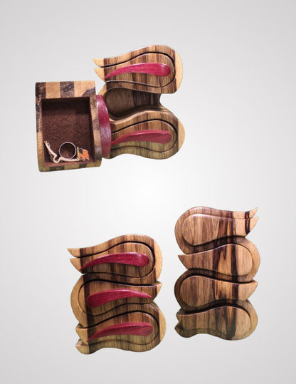 3 Drawer Ribbon Box (Purple Handles)